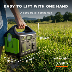 Générateur solaire portable 110v 220v 100w/300w/500w à onde sinusoïdale pure pour le camping, les situations d'urgence, la maison et l'extérieur - Product Image 4