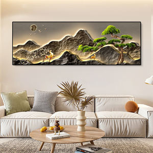 Оптовая продажа: Новая картина на холсте в китайском стиле «Горы и воды» со светодиодной подсветкой – благоприятный декор для дома - Product Image 1