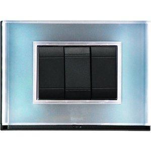 Interruttore a Muro Beghelli Plaque Lite 3 Fruits Nero 10x4 Cm - Product Image 1