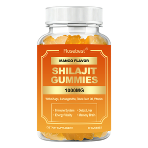 Gomitas de Extracto de Shilajit <span class=keywords><strong>del</strong></span> Himalaya, Ashwagandha, Maca y Saw Palmetto Orgánicas de 1000 MG, de Primera Calidad, con Etiqueta Privada Personalizada, para Hombres - Product Image 1