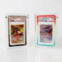 Étui de présentation et de protection personnalisé en acrylique transparent pour cartes gradées PSA, compatible avec les cartes Pokémon et autres cartes PSA, avec support de rangement pour slabs