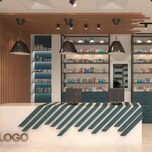 Meubles de <span class=keywords><strong>pharmacie</strong></span> sur mesure, design de gondoles de <span class=keywords><strong>pharmacie</strong></span> éclairées par LED et vitrine - Product Image 1