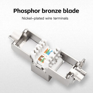 CAT6A CAT7 RJ45 Keystone Ranura blindada FTP Módulo <span class=keywords><strong>de</strong></span> aleación <span class=keywords><strong>de</strong></span> zinc Conector Inserto <span class=keywords><strong>de</strong></span> red Acoplador sin herramientas 10GB Conector <span class=keywords><strong>de</strong></span> enchufe <span class=keywords><strong>de</strong></span> <span class=keywords><strong>Internet</strong></span> - Product Image 3