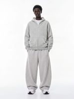 Sweat à capuche en polaire blanc de style basique avec fermeture éclair sur le devant - Pull à capuche épais simple et décontracté, OEM/ODM