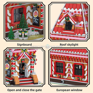 BaKa 33204 Strawberry House, Kits de Modelos de Bloques de <span class=keywords><strong>Arquitectura</strong></span> con Vista a <span class=keywords><strong>la</strong></span> Calle de <span class=keywords><strong>la</strong></span> Ciudad, Regalo de Cumpleaños, Juguete Electrónico, Construcción de Plástico ABS - Product Image 4