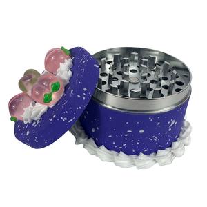 FakeCake Grinder Cupcake Herb Grinder White Strawberry Cake Cute Girl Princess Grinder - Product Image 3