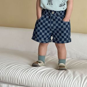 Nuovi Arrivi: <span class=keywords><strong>Pantaloncini</strong></span> in Denim di Cotone <span class=keywords><strong>per</strong></span> Bambini, Estivi, a Quadri con Cuori, Casual, con Tasche, <span class=keywords><strong>per</strong></span> Ragazze e Ragazzi, Carini e Trendy, Jeans Lavati - Product Image 2