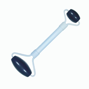 Rouleau facial en obsidienne noire de qualité supérieure avec bâtonnet en alliage de zinc blanc, outil de raffermissement de la peau et anti-âge - Product Image 3