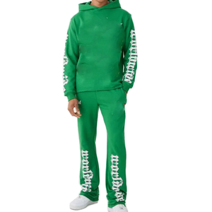 ชุดวอร์มพิมพ์ลายพัฟฟ์สำหรับผู้ชาย ขายดี พร้อมปักโลโก้ตามสั่ง ไซส์ใหญ่ ผ้าฝ้าย 100% ระบายอากาศได้ดี เป็นมิตรกับสิ่งแวดล้อม แบบกลับด้านได้ 20 ชุด - Product Image 1