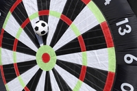 Jeux de plein air pour la cour arrière, cible de football gonflable géante, grand jeu de fléchettes de football