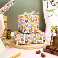 Papier d'emballage pour cadeaux d'anniversaire et de mariage, papier d'emballage pour décorations de fête et de mariage