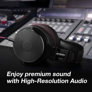 <span class=keywords><strong>Casque</strong></span> <span class=keywords><strong>filaire</strong></span> supra-auriculaire haute résolution pour monitoring et mixage en studio, isolation phonique HiFi avec micro, câble 3,5 mm de 3 m – Meilleures ventes - Product Image 3