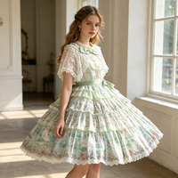 Robe Lolita JSK Élégante Princesse Longue Jupe Femme Adulte Style Pastoral Lac des Cygnes Doux Quotidien Costume Cosplay