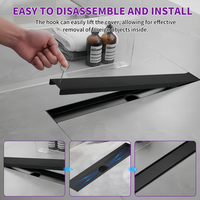 Drain de sol linéaire en acier inoxydable SUS304 pour hôtels, avec insert de carrelage, filtre anti-insectes et grande capacité, vente en gros