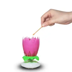 Cheap price Rotation musical happy birthday candles/candel manufacturer
