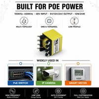 Transformateur PoE EP7 EP10 EP13, petit transformateur haute fréquence 48V vers 5V 12V 12W 24W monophasé, transformateur abaisseur de tension, transformateur SMD