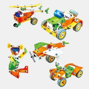 Newest hotsale 165pcs stem educational learning kit DIY screw construction building blocks puzzle toys for kids