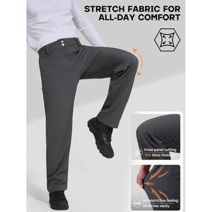 Pantalon de ski softshell coupe-vent doublé polaire pour homme FOXA, taille extensible, pour la randonnée et les activités de neige - Product Image 3