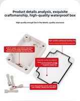 Boîtier de commande réseau gris personnalisé en plastique ABS/PC avec couvercle transparent montage mural IP66 pour instruments électroniques