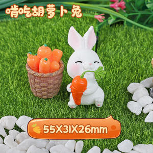 Micro paysage ornements dessin animé mignon lapin jardinage petit animal accessoires artisanat <span class=keywords><strong>d</strong></span>écoration de la maison en gros résine artisanat - Product Image 6