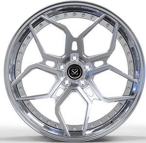 Jantes en alliage forgé décalées 19x10 20x11 2-PC 5x120 Roue en bronze noir brillant 130 pour <span class=keywords><strong>Lamborghini</strong></span> - Product Image 3