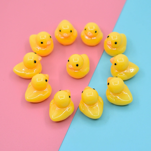 30 piezas Mini pato amarillo animales Flatback resina encantos para DIY Craft Slime móvil caso llavero Decoración - Product Image 3