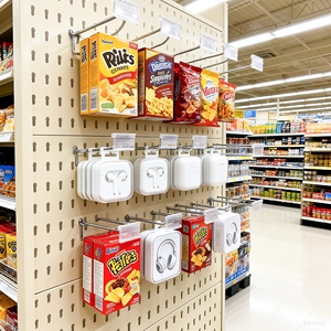 Porte-étiquettes pour crochets de panneaux perforés, crochets de présentation murale en acier inoxydable pour panneaux perforés - Product Image 2