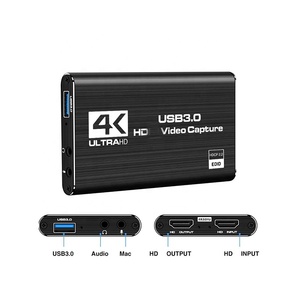 Tarjeta de Captura de Video, Tarjeta de Grabación de Cámara para Transmisión en Vivo, Grabadora USB 3.0 4K HD para Juegos, Compatible con <span class=keywords><strong>Steam</strong></span> Deck, Negra - Product Image 2