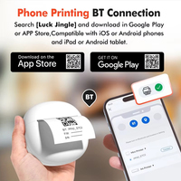 Printer Thermal Mini Praktis untuk Belajar, Ultra-jernih, Kecil, Portabel, Tanpa Tinta, Printer Foto Thermal dengan Lebar Cetak 56mm