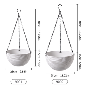 Pot de fleurs suspendu en plastique auto-arrosant à fixer au mur pour plantes vertes, décoration de bureau et de maison - Product Image 5