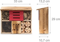 Abri en matériaux naturels pour insectes, abeilles, guêpes, papillons, insectes, maison en bois EUDR