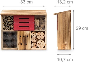 Abri en matériaux naturels pour insectes, abeilles, guêpes, papillons, insectes, <span class=keywords><strong>maison</strong></span> en bois EUDR - Product Image 4