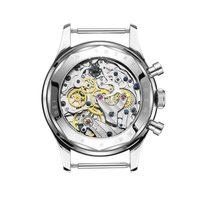 Montre-bracelet mécanique chronographe Red Star Panda pour homme, mouvement Seagull St1901, col de cygne, 40 mm, lumineuse, saphir, montre pilote