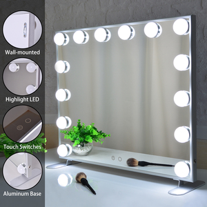 Beautme Furniture Bedroom <strong>Mirror</strong> <strong>for</strong> Dresser Table <strong>Makeup</strong> Vanity <strong>Mirror</strong> <strong>with</strong> Stand and <strong>Lights</strong> 14bulbs <strong>Light</strong> up <strong>Mirror</strong> <strong>with</strong> Bulbs - Product Image 2