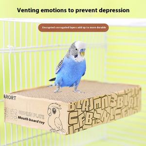 Plataforma Xuanfeng, suministros duraderos para pájaros, soporte de molienda de cartón de mil capas, juguetes para loros, piel de tigre, garra para la boca, soporte para ejercicio - Product Image 3