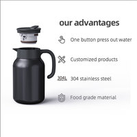 Théière à vide à eau chaude en acier inoxydable 304 2000ml flacons thermos à thé bouilloire flacon à vide cafetière de voyage