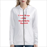 Nouveaux styles – Fournisseur d'impression à la demande – Sweat-shirt à capuche zippé pour femme, coupe ample, grande taille, fin, personnalisé sur mesure