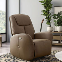 Fauteuil de Relaxation Zéro Gravité Luxe Moderne, Canapé Extensible en Cuir sans Bois pour Salon avec Fonction Inclinable
