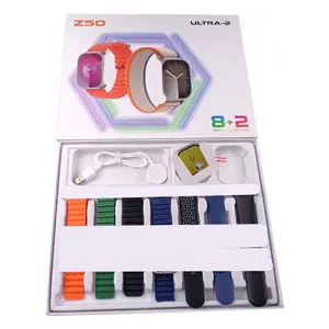 2023 produk baru jam tangan pintar kombinasi 8-in-2 7 tali gelang pelindung layar Z50 ULTRA-2