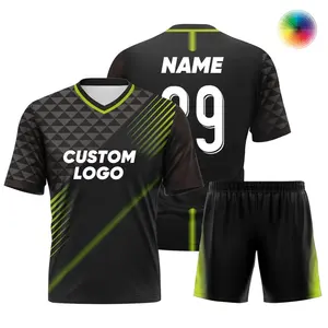 Sublimação rápida camisas secas futebol uniformes soccer jersey Respirável soccer jersey com design simples para homens W041