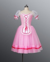 Robe de ballet pour filles, longue tenue de danse barielle, professionnelle, romantique et personnalisée, pour enfant