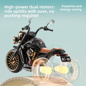 Moto électrique pour enfants 6V, voiture à pédales pour enfants, jouets à <span class=keywords><strong>3</strong></span> <span class=keywords><strong>roues</strong></span>, lumières et musique, moto électrique pour garçons et filles - Product Image 2