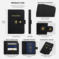 Portefeuille de voyage en cuir PU anti-RFID avec porte-cartes et pochette pour carte d'embarquement, accessoires de voyage en gros