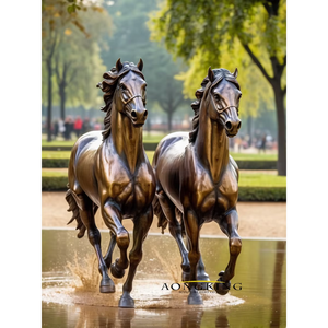 Escultura de Caballo de <span class=keywords><strong>Bronce</strong></span> de Tamaño Real, Elegante Caballo de <span class=keywords><strong>Bronce</strong></span> para Jardín, Estatua de Caballo de Metal Artesanal - Product Image 3