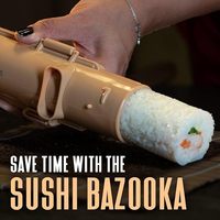 Ensemble de 20 pièces pour la fabrication de sushis-Kit pour débutants et pros avec couteau, 2 tapis, bazooka à riz et assiette à tremper