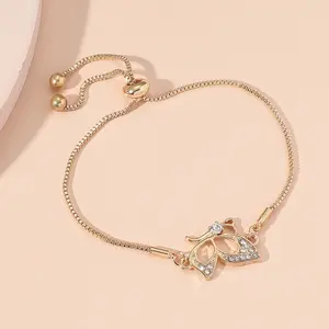 Queming amour européen et américain bracelet de luxe léger en diamant en forme de coeur à la mode