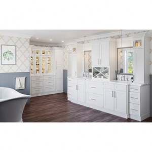 Prix d'usine, style américain moderne, îlot personnalisé, laque moderne, designs américains blancs de style shaker, armoires de cuisine - Product Image 2