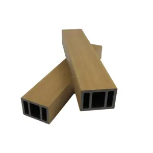 공동 압출 WPC 튜브 건축 자재 옥외 벽 장식 루버 튜브 목재 플라스틱 복합 재료