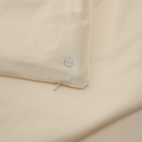 Parure de lit 4 pièces en coton bio pur 400 fils, tissage satiné ivoire de haute qualité OEM, draps-housses pour la maison et l'hôtellerie