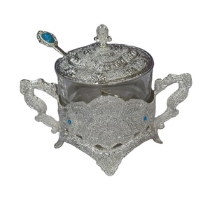 Récipient décoratif de cuisine Turqua Rabe, motif floral, tasse à eau ronde avec cuillère - Product Image 3